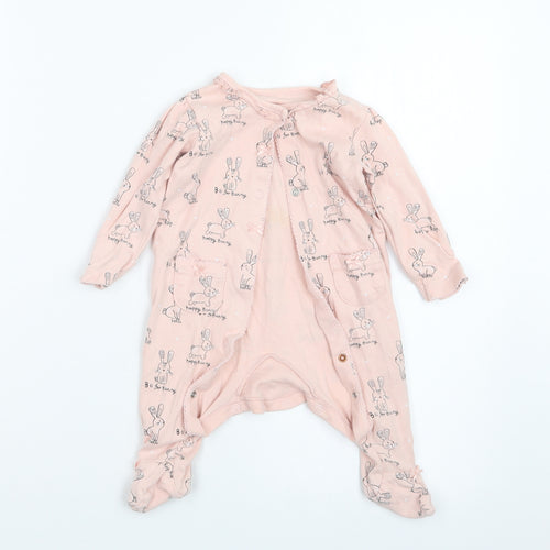 George Girls Pink Geometric  Babydoll One Piece Size 3-6 Months