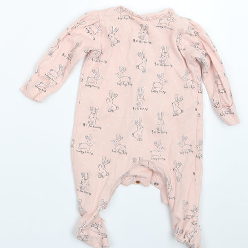 George Girls Pink Geometric  Babydoll One Piece Size 3-6 Months