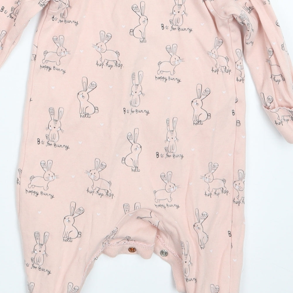 George Girls Pink Geometric  Babydoll One Piece Size 3-6 Months