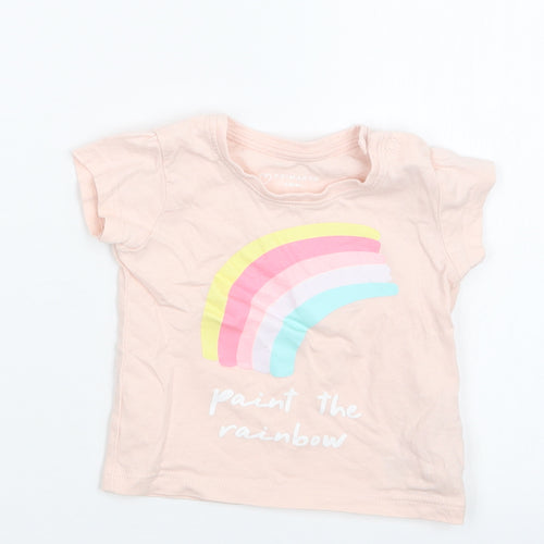 Primark Girls Pink   Basic T-Shirt Size 3-6 Months