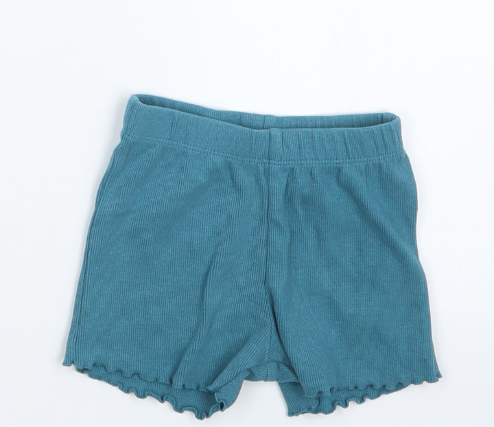 George Girls Blue Cropped Trousers Size 3-6 Months