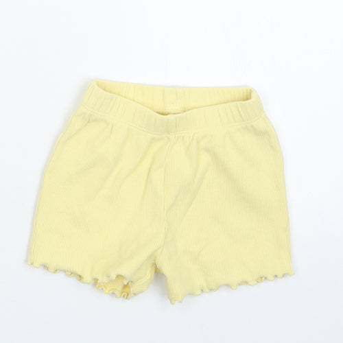 George Girls Yellow   Cropped Trousers Size 3-6 Months
