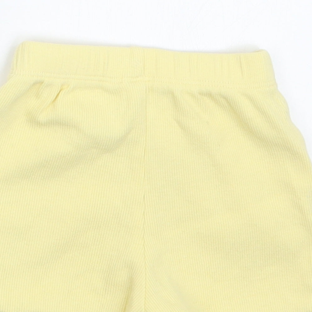 George Girls Yellow   Cropped Trousers Size 3-6 Months