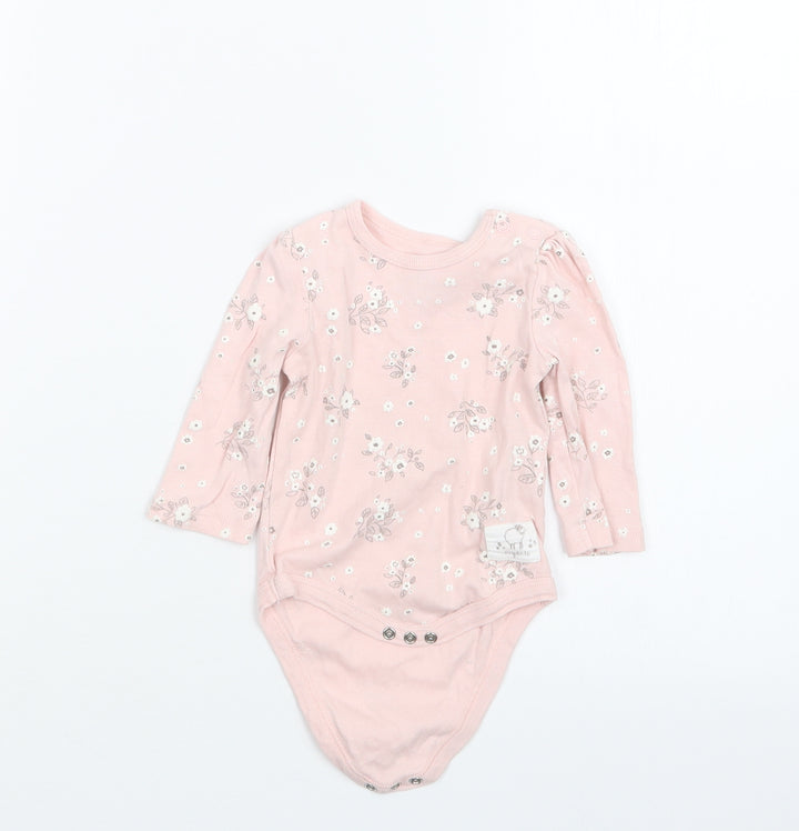 So Cute Girls Pink Floral Babygrow One-Piece Size 3-6 Months