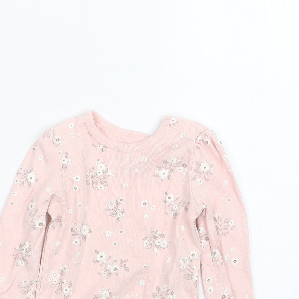 So Cute Girls Pink Floral  Babygrow One-Piece Size 3-6 Months