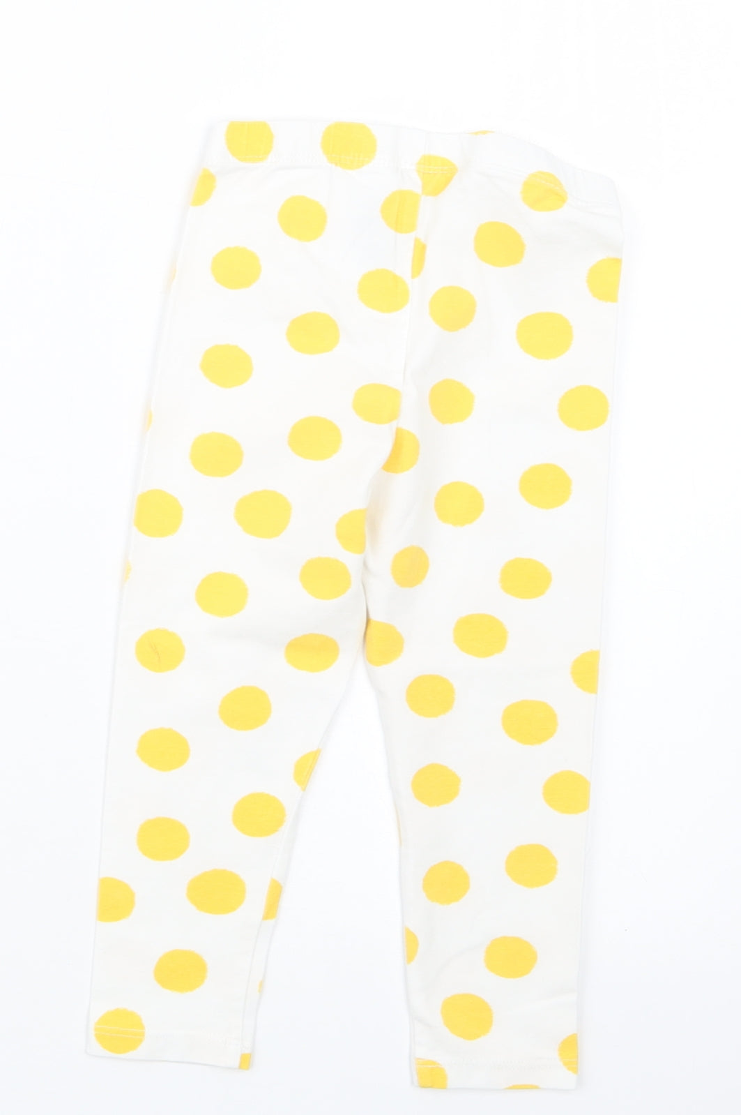 H&M Girls Yellow Polka Dot  Capri Trousers Size 24 Months