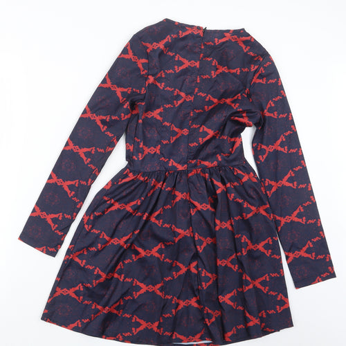 Preworn Womens Blue Geometric  Mini  Size S