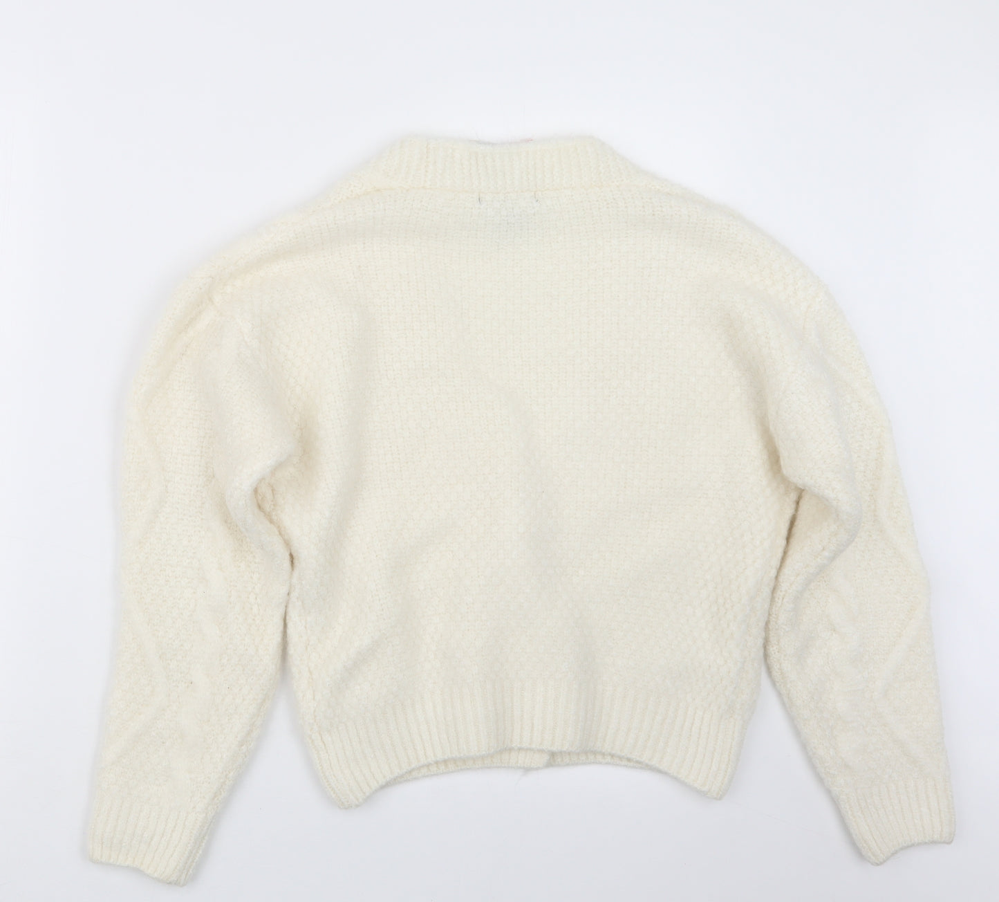 Primark Womens Ivory  Knit Cardigan Jumper Size 10