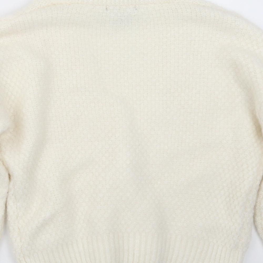 Primark Womens Ivory  Knit Cardigan Jumper Size 10