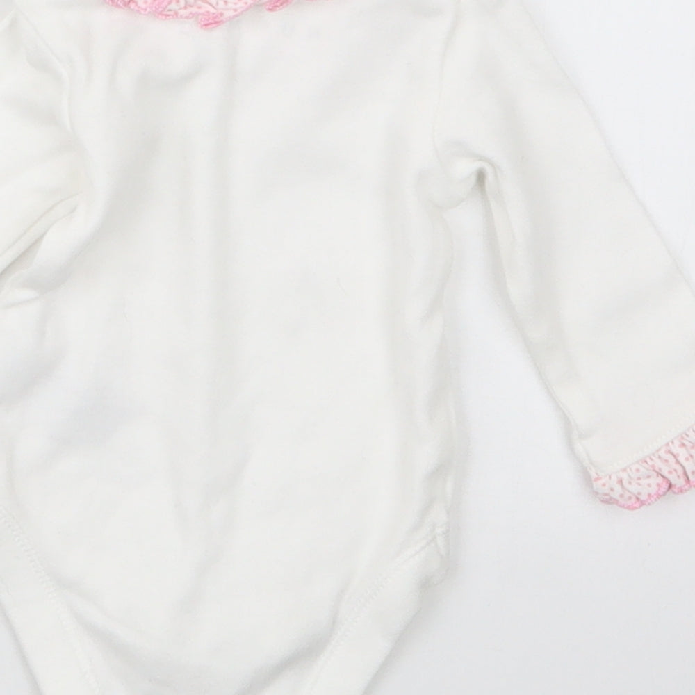 Nutmeg Girls White   Babygrow One-Piece Size Newborn