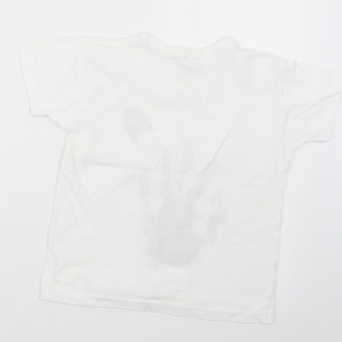 Stars & Stripes Boys White   Basic T-Shirt Size 5-6 Years