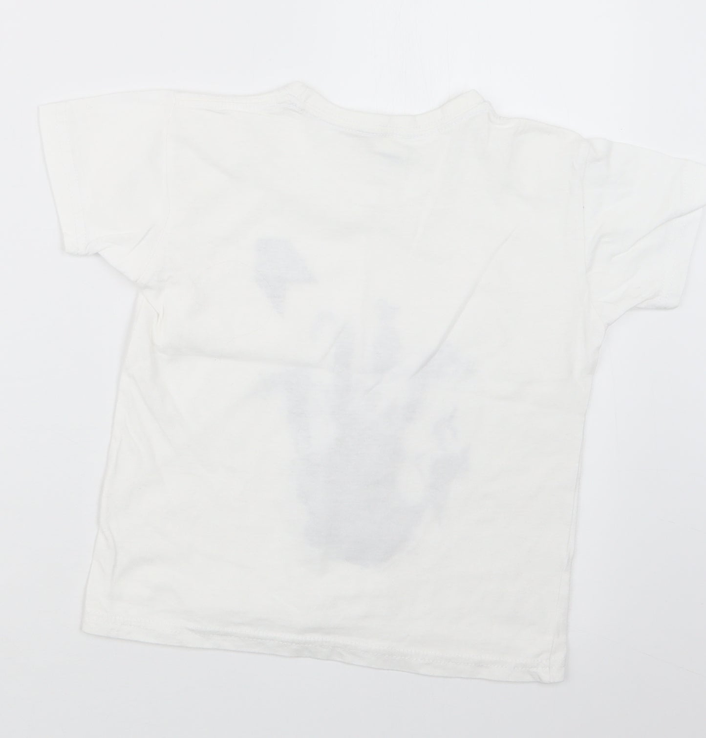 Stars & Stripes Boys White   Basic T-Shirt Size 5-6 Years