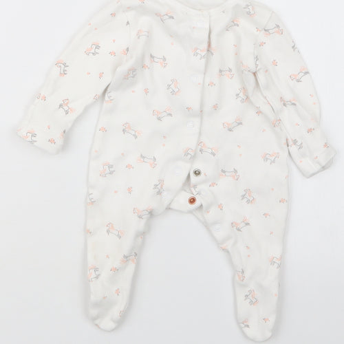 George Girls Pink Geometric  Babydoll One Piece Size Newborn