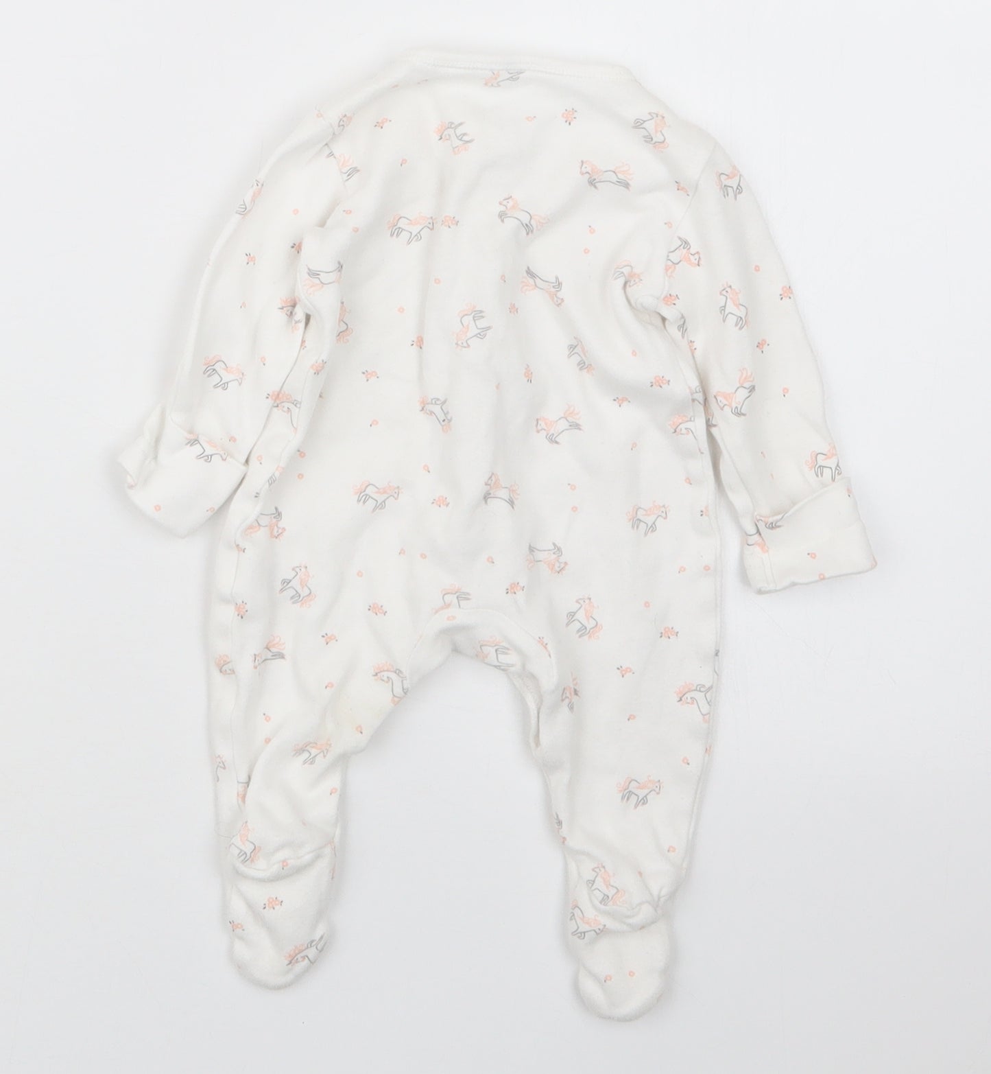 George Girls Pink Geometric  Babydoll One Piece Size Newborn