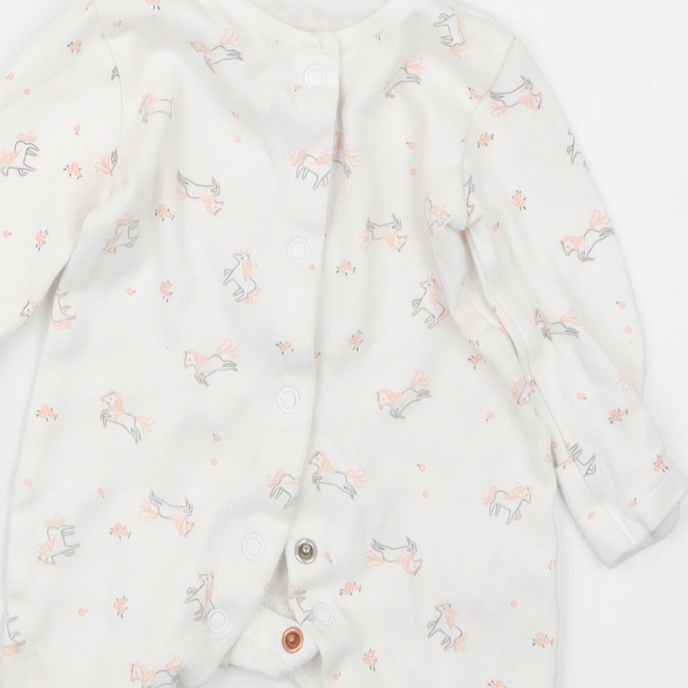 George Girls Pink Geometric  Babydoll One Piece Size Newborn