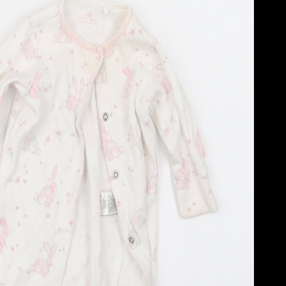 NEXT Girls Pink Geometric  Babydoll One Piece Size 3-6 Months