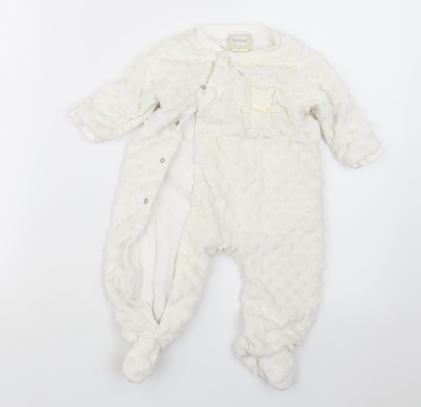 kyle&deena Girls White   Coverall Outfit/Set Size 6-9 Months