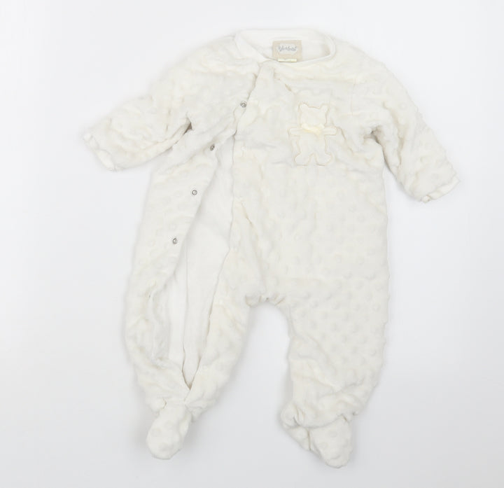 kyle&deena Girls White Coverall Outfit/Set Size 6-9 Months