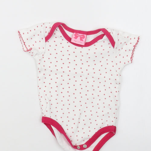 Mini Moi Girls Pink Polka Dot  Babygrow One-Piece Size 3-6 Months