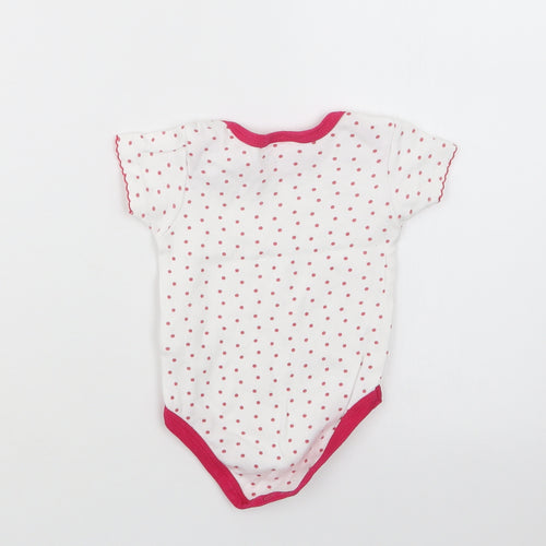 Mini Moi Girls Pink Polka Dot  Babygrow One-Piece Size 3-6 Months
