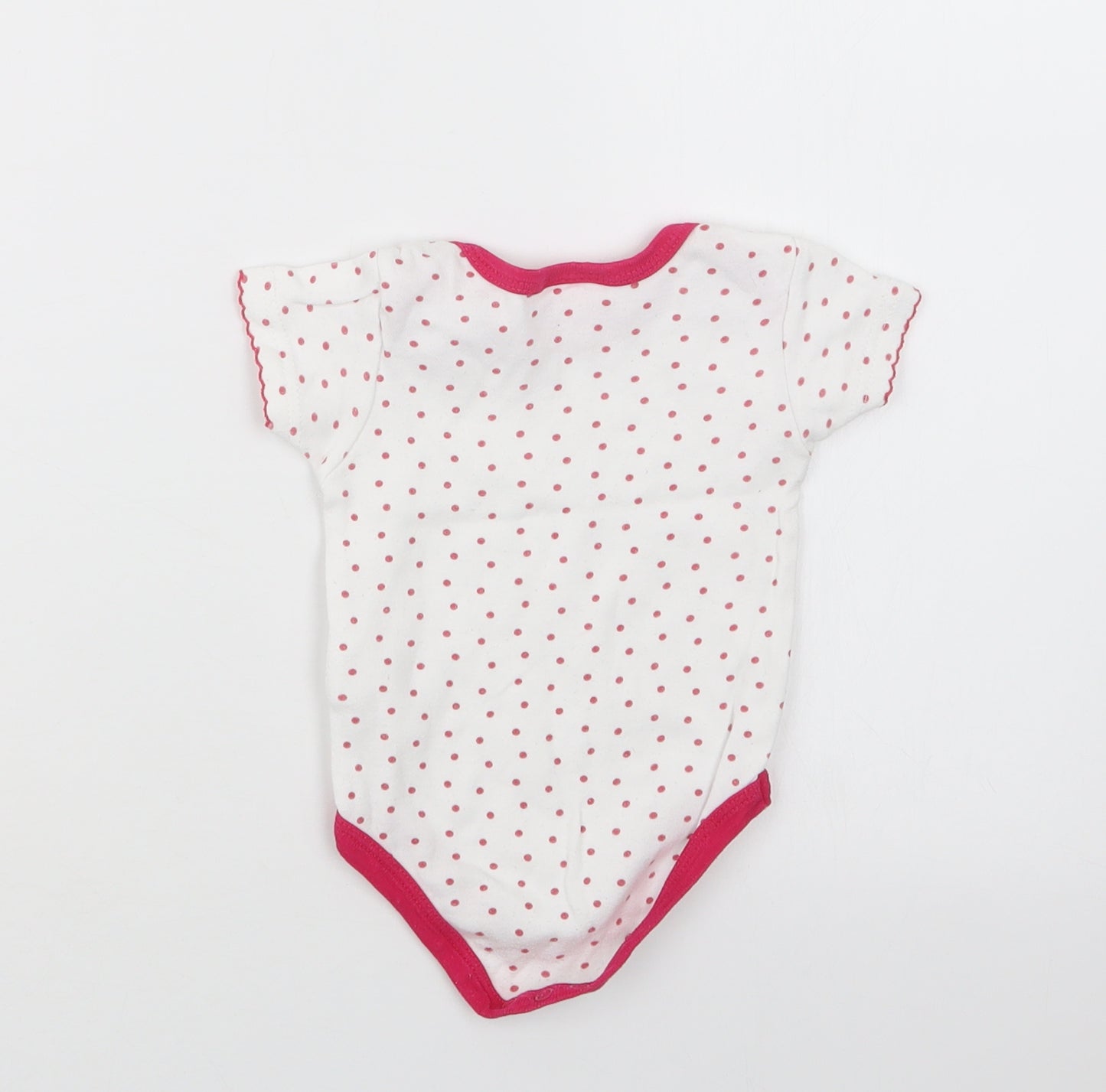 Mini Moi Girls Pink Polka Dot  Babygrow One-Piece Size 3-6 Months