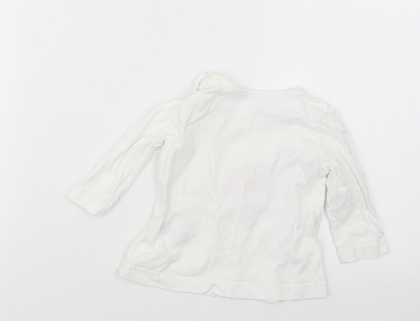 Matalan Girls White   Basic T-Shirt Size 3-6 Months