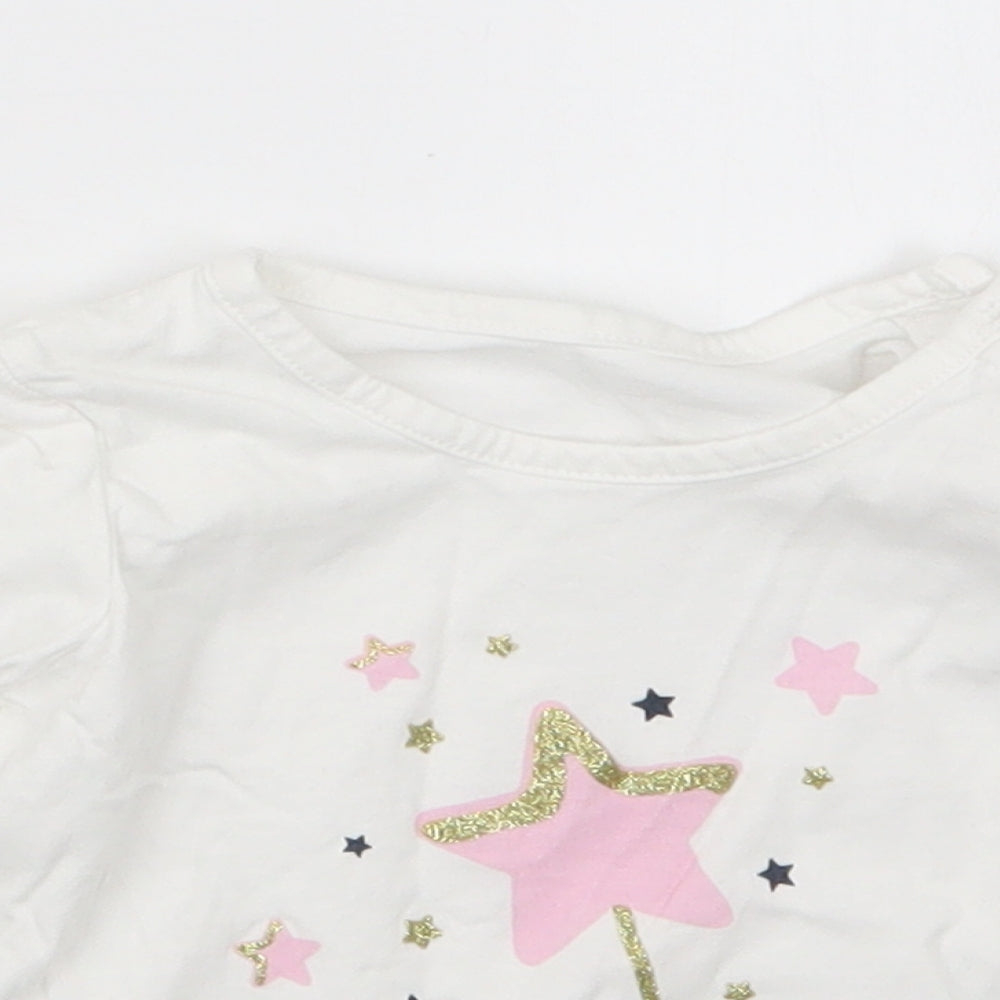 Matalan Girls White   Basic T-Shirt Size 3-6 Months