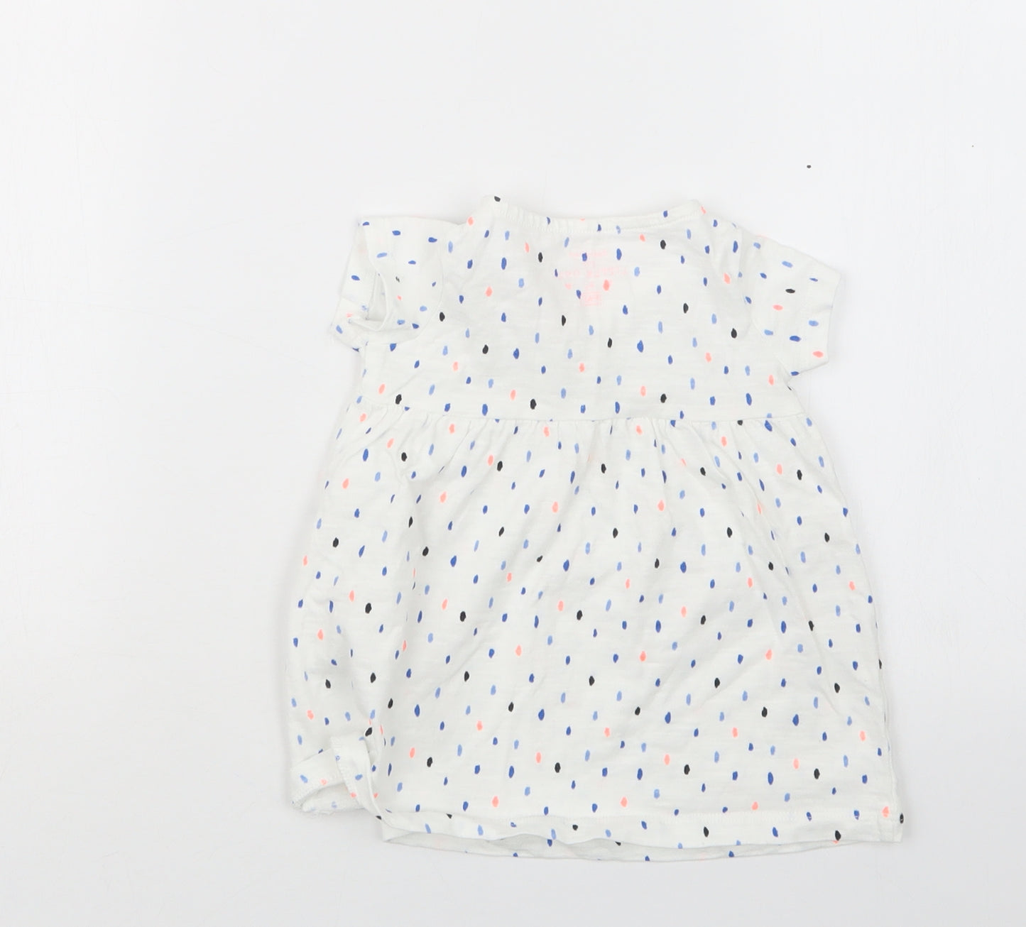 F&F Girls White   Basic T-Shirt Size 3-6 Months  - Long
