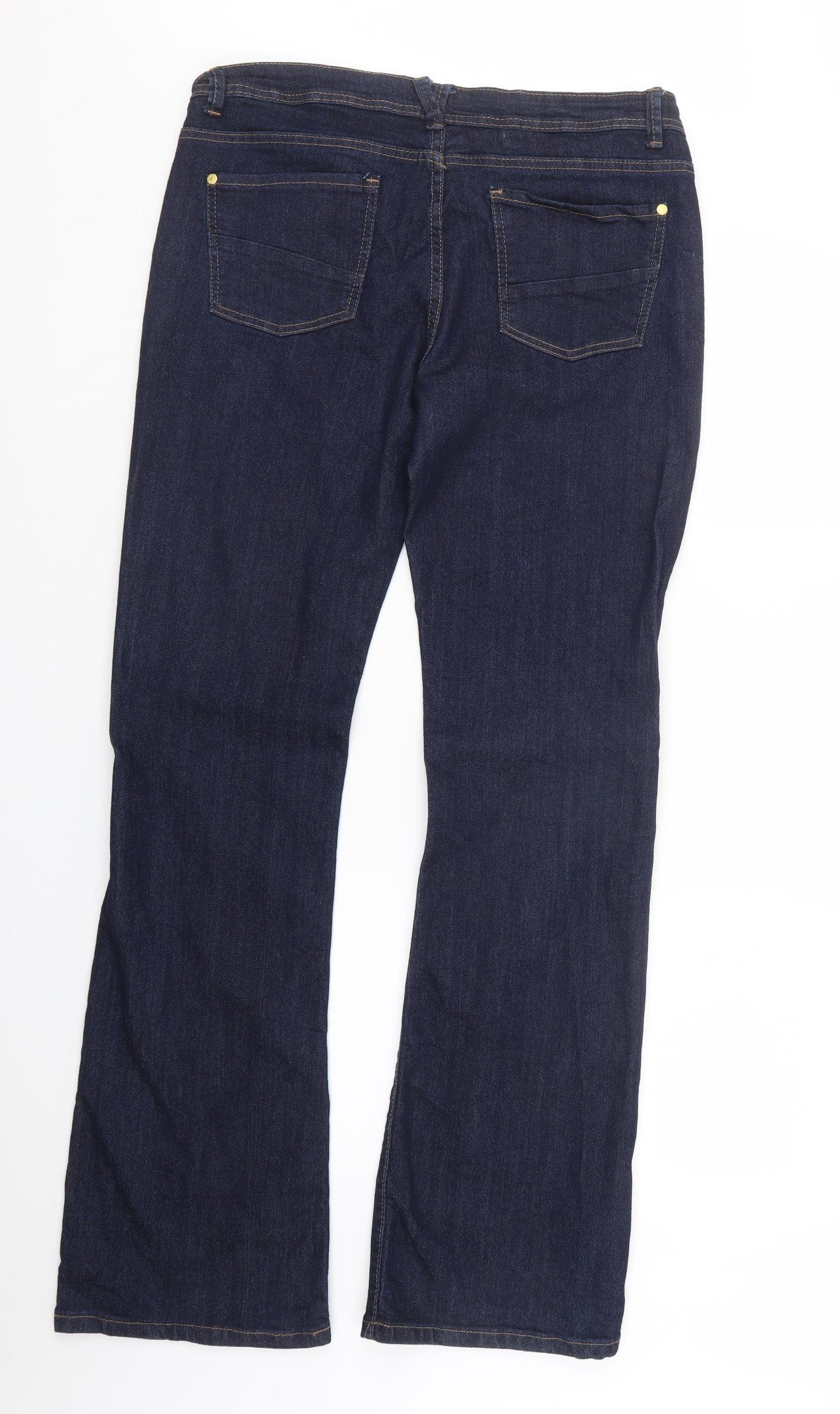 Denim Co. Womens Blue  Denim Bootcut Jeans Size 16 L33 in