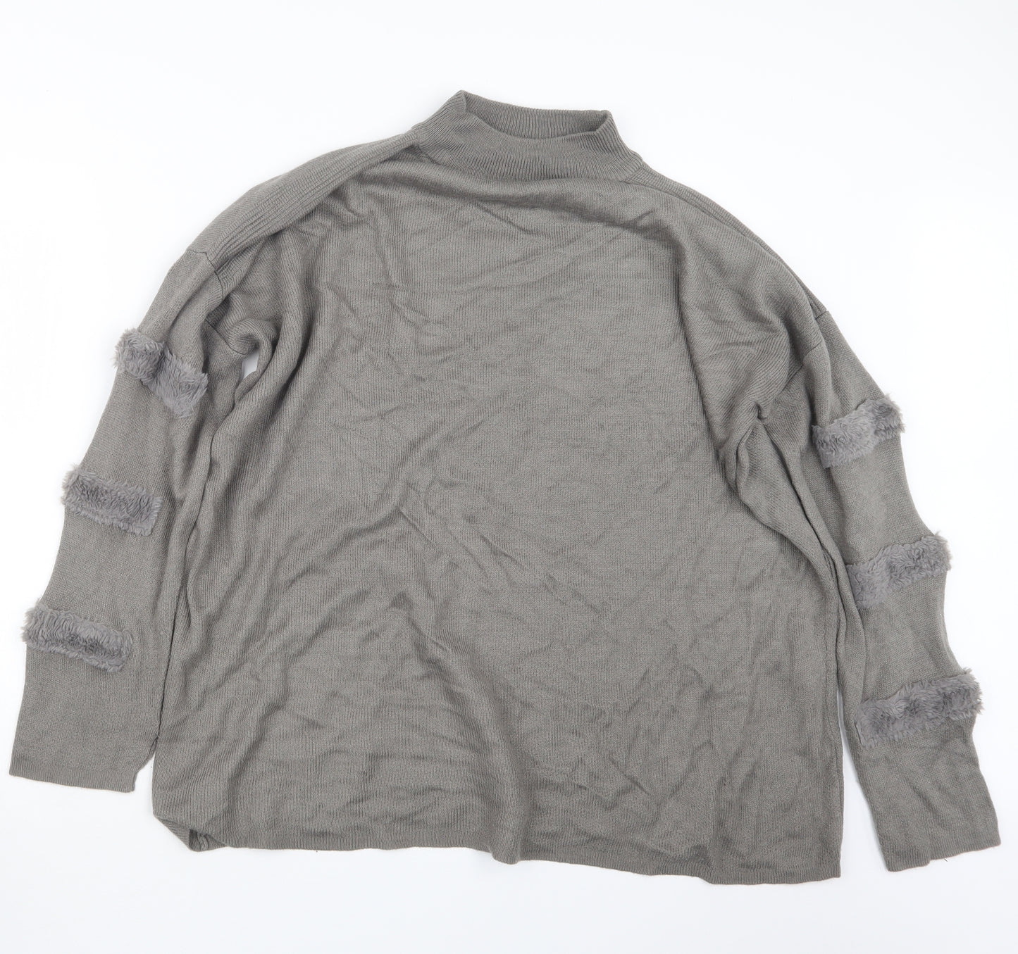 Papaya Womens Brown  Knit Pullover Jumper Size M