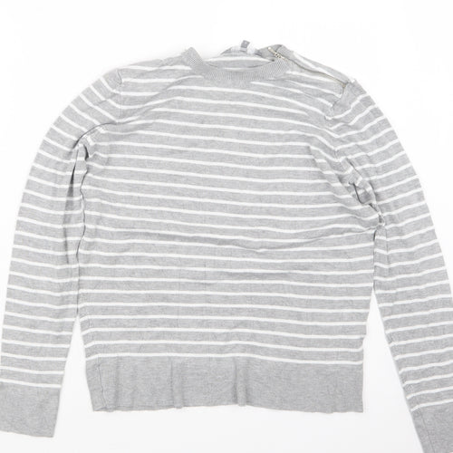 Principles Womens Grey Striped  Pullover Jumper Size 14
