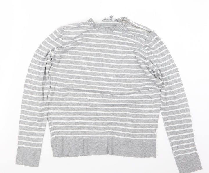 Principles Womens Grey Striped  Pullover Jumper Size 14