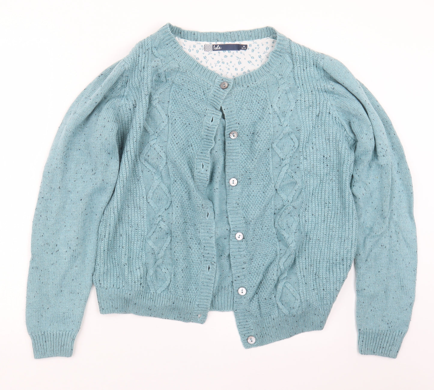 EWM Womens Blue  Knit Cardigan Jumper Size 14