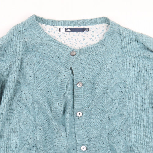 EWM Womens Blue  Knit Cardigan Jumper Size 14