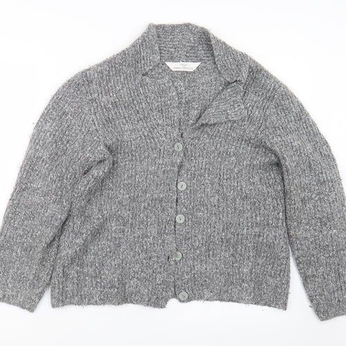 Marks and Spencer Womens Grey  Knit Cape Jumper Size 12