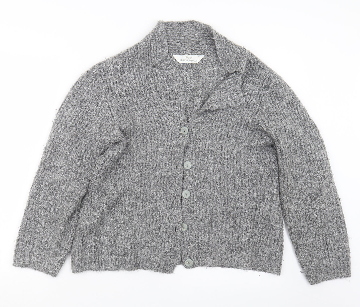 Marks and Spencer Womens Grey  Knit Cape Jumper Size 12
