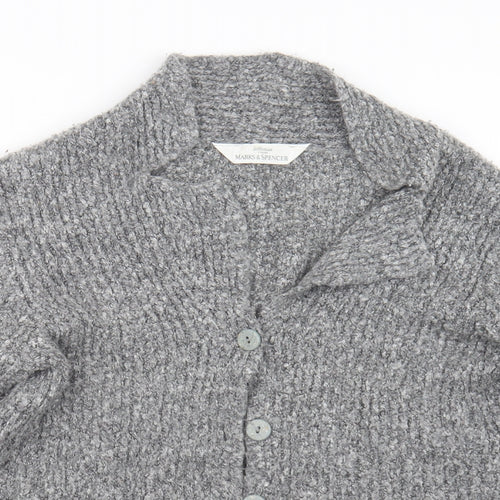 Marks and Spencer Womens Grey  Knit Cape Jumper Size 12