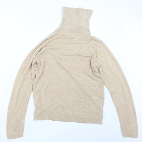 Papaya Womens Beige  Knit Pullover Jumper Size 14