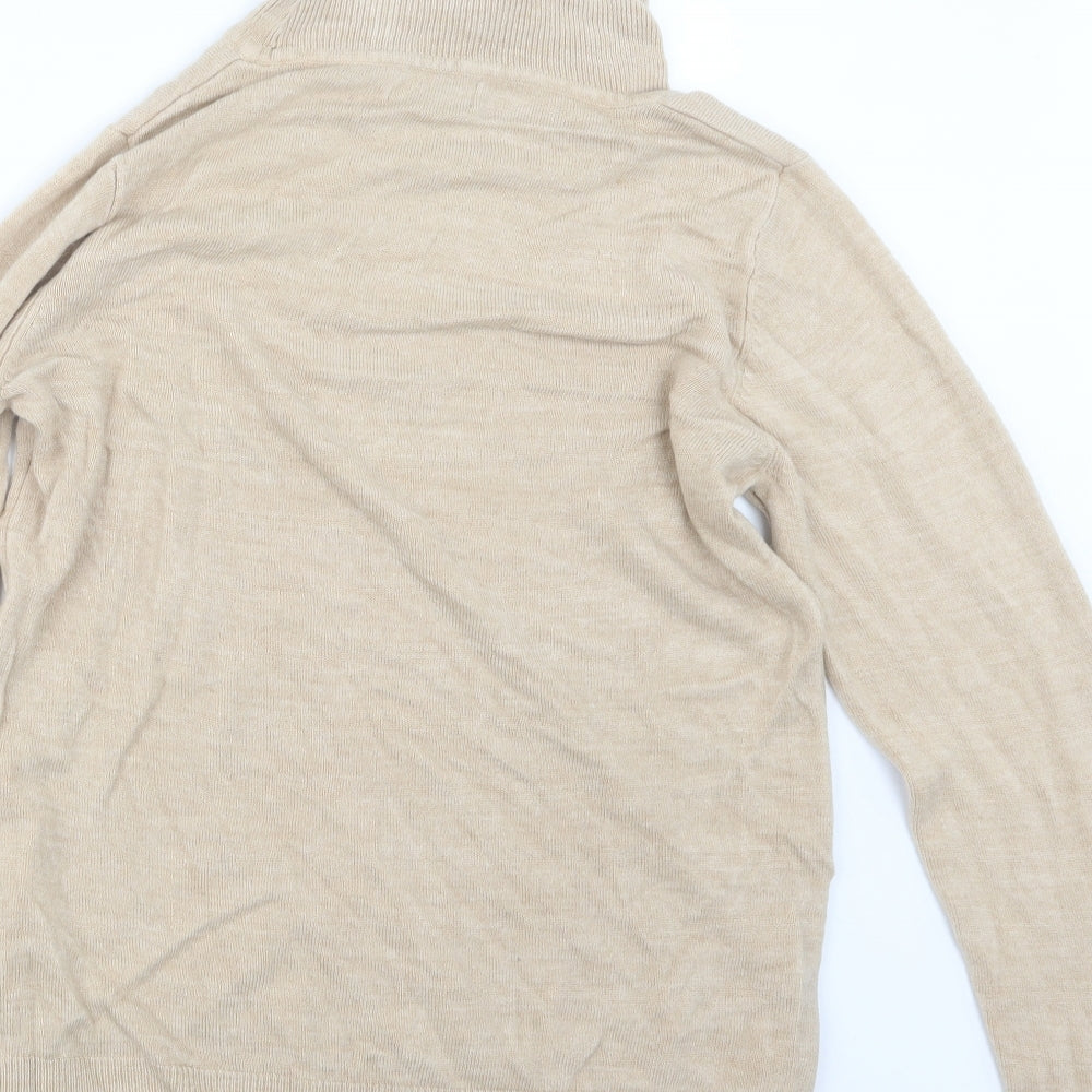 Papaya Womens Beige  Knit Pullover Jumper Size 14