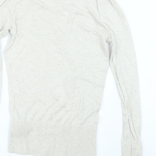 H&M Womens Beige  Knit Pullover Jumper Size XS