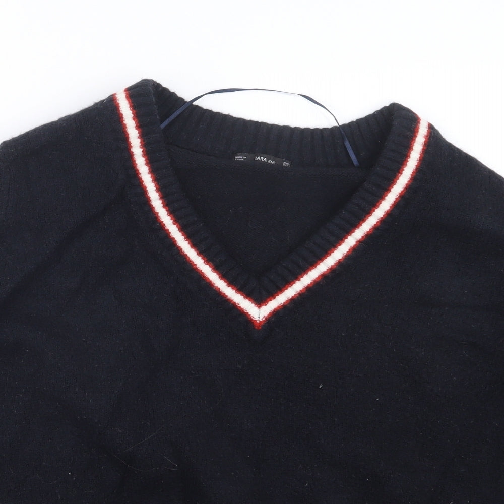 Zara Knit Womens Blue  Knit Pullover Jumper Size S