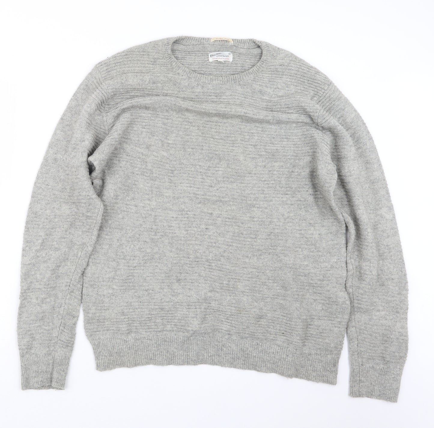 GANT Mens Grey  Knit Pullover Jumper Size XL