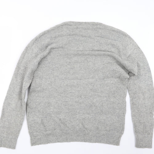 GANT Mens Grey  Knit Pullover Jumper Size XL