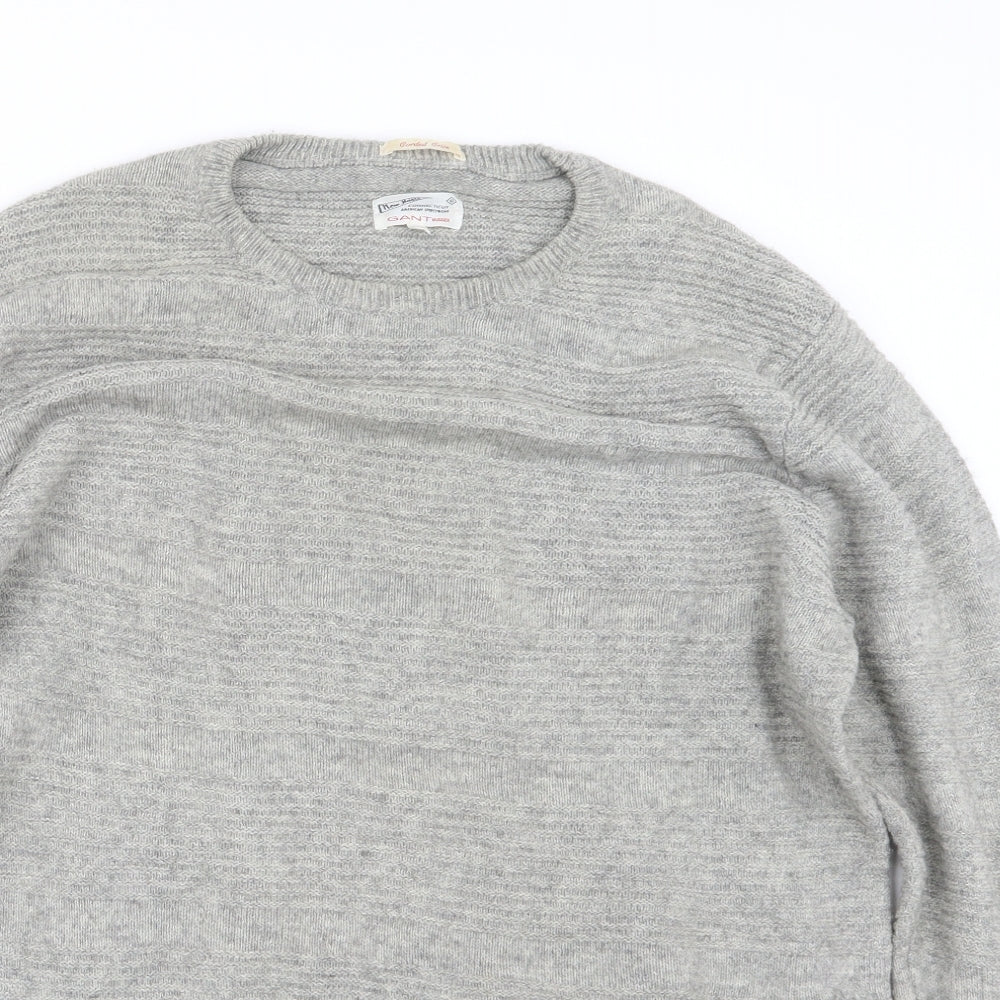 GANT Mens Grey  Knit Pullover Jumper Size XL