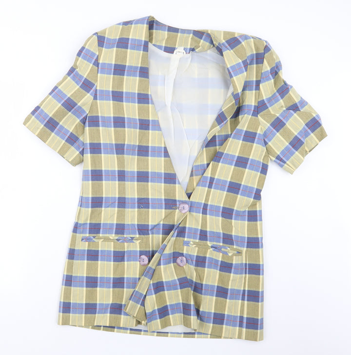 Preworn Womens Yellow Check Jacket Size 10