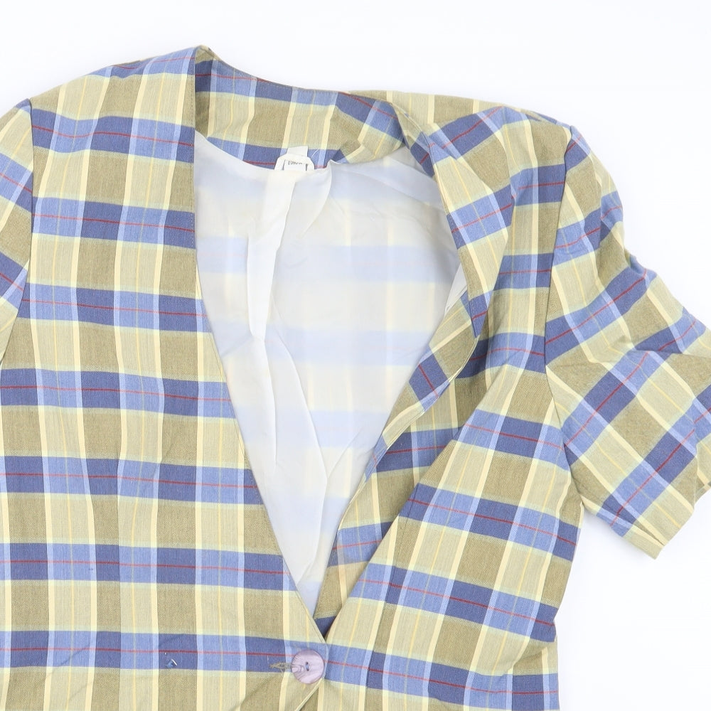 Preworn Womens Yellow Check  Jacket  Size 10