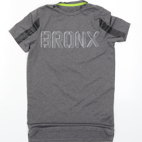 F&F Boys Grey   Basic T-Shirt Size 8-9 Years  - Bronx