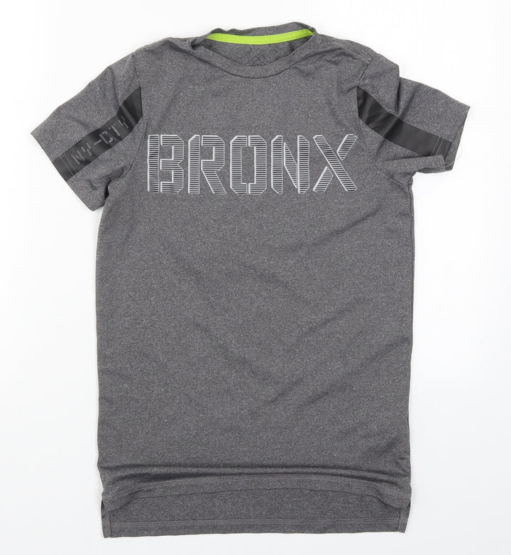 F&F Boys Grey   Basic T-Shirt Size 8-9 Years  - Bronx