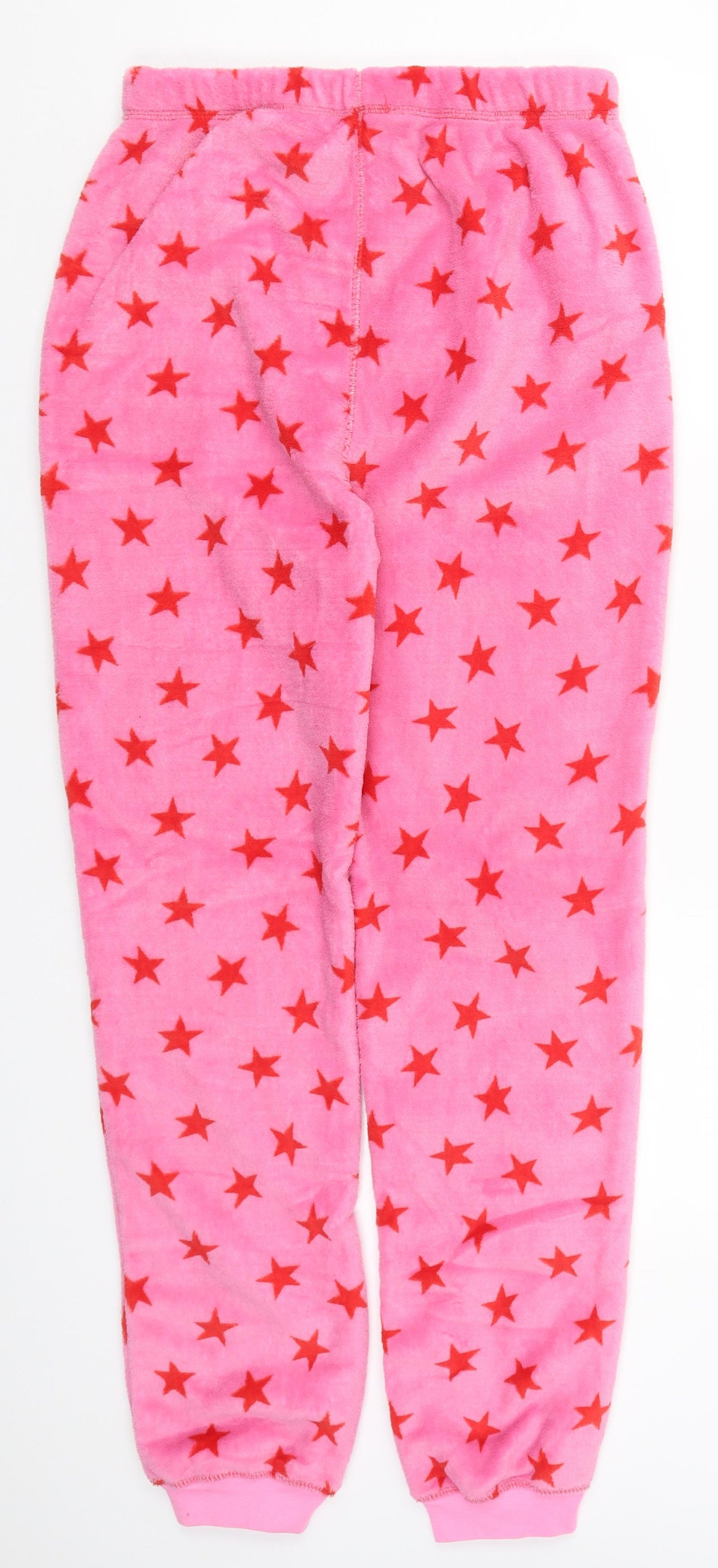 Preworn Girls Pink   Sweatpants Trousers Size 14-15 Years - Stars Pyjamas