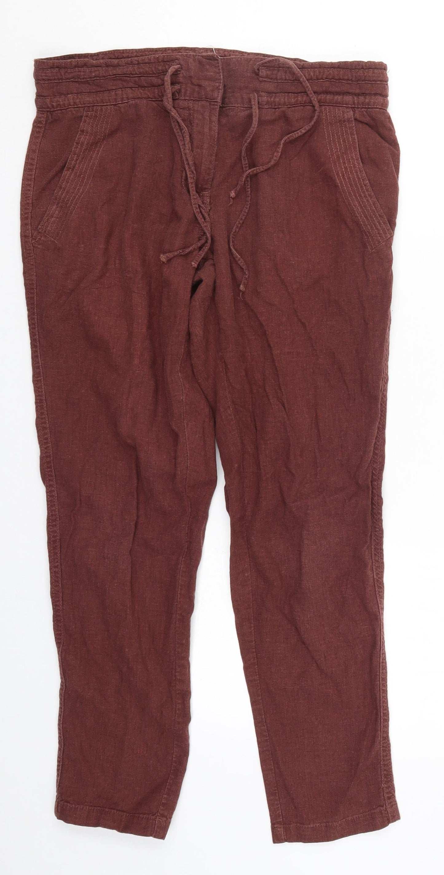 NEXT Womens Brown   Trousers  Size 10 L26 in